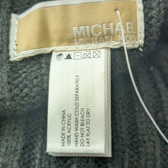 MICHAEL Michael Kors Women's Wide-Rib Button Turtleneck Poncho Black NWT - Picture 10 of 13